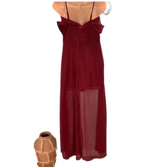 Maxi dress long in the back shorts in the front red side S - Picture 4 of 5
